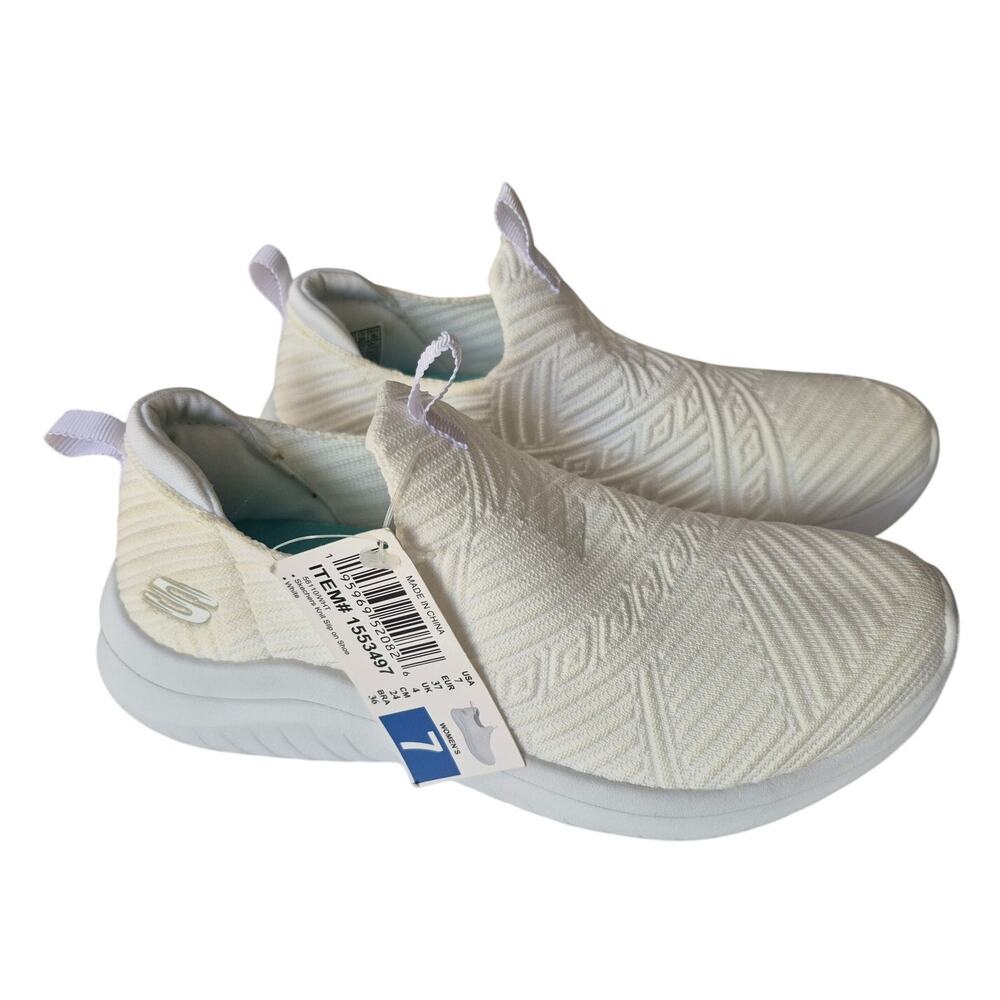 Skechers Women Ultra Flex 2.0 White Walking Shoes Size US 7